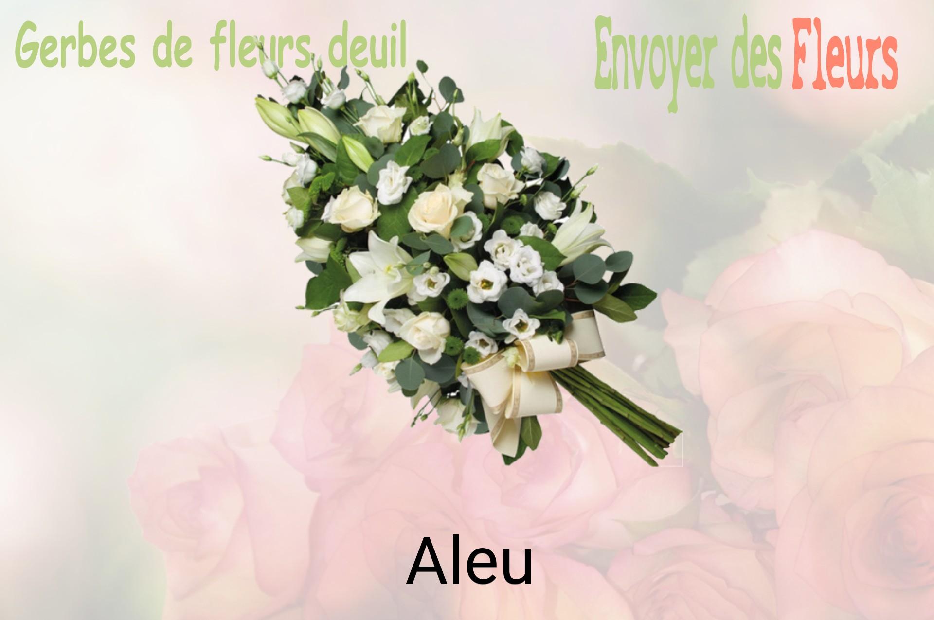 Gerbe de fleurs de deuil livrée à Aleu